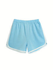 4 Packs Girls Casual Active Shorts With Tie dye And Plain Colors