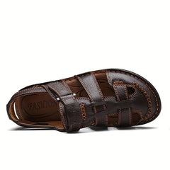 Men's Casual Closed Toe Stitch Sandals Outdoor Beach Shoes