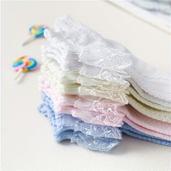 Kids Lace Socks Girls Cotton Mesh Princess Short Socks