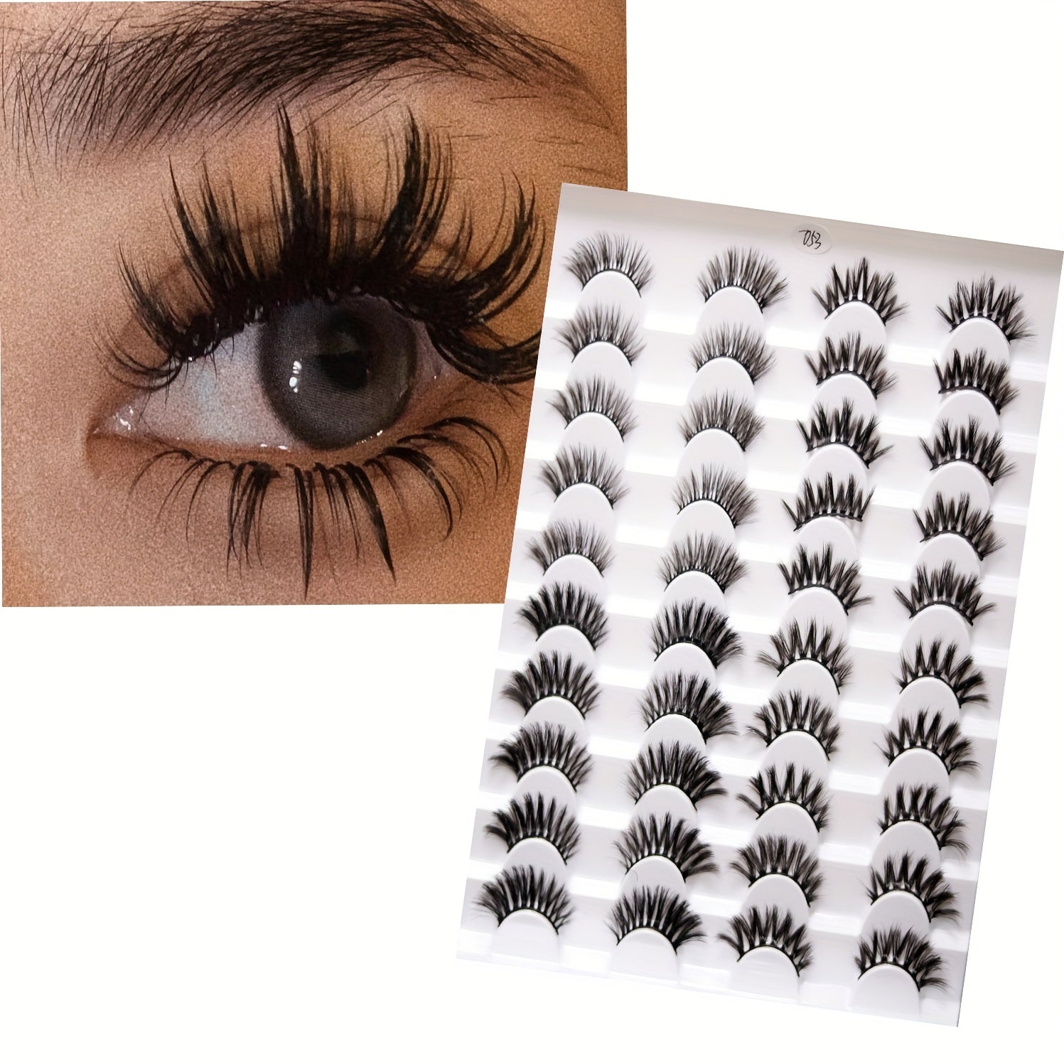 20 Pairs Natural Look Criss Cross False Eyelashes