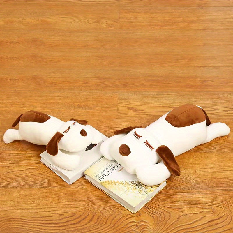 Green Cartoon Puppy Plush Dog Toy - No Batteries Needed