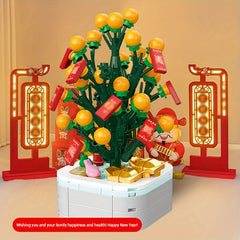 Handcrafted Christmas & Orange Tree Combo Set