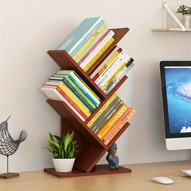 Wooden Desktop Bookshelves Display Unit
