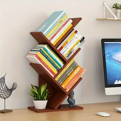 Wooden Desktop Bookshelves Display Unit