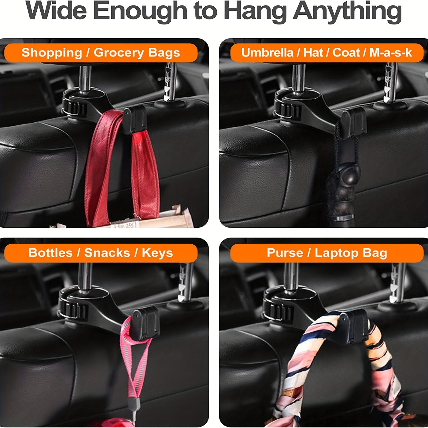 Universal Car Headrest Phone Holder 360 Rotation Multifunctional