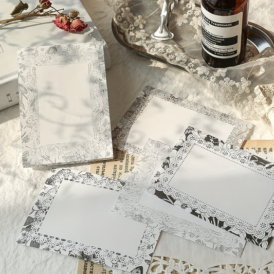 80pcs Vintage Stationery Diy Paper Decorative Backing Paper