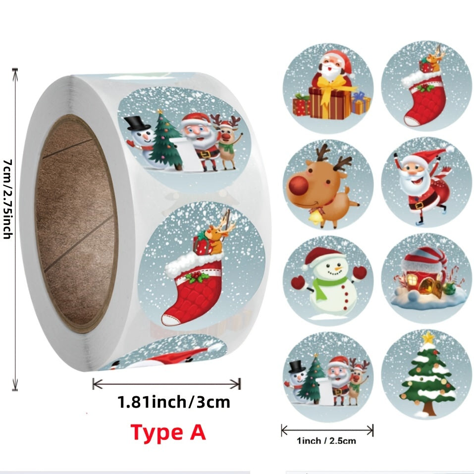 500pcs Round Stickers Seals Labels for Christmas Halloween Thank You