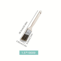 5 Pc Paint Brush Set Soft Bristles Wood Handles Indoor & Outdoor Home Decor
