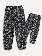 Alphabet Print Matching Sweatpants for Family Activities and Travel