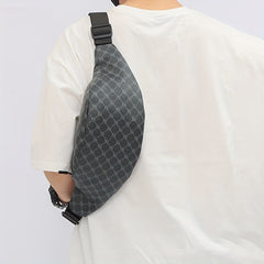 Men's Leather Multifunctional Waist Bag Fanny Pack Messenger Bag