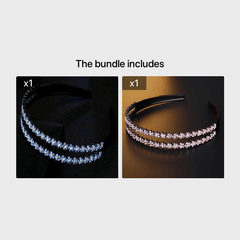 Double Row Plum Blossom Hair Hoop Anti Slip