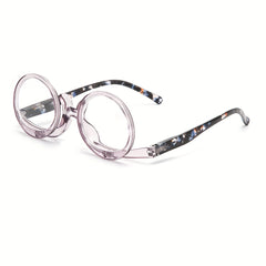 2 In 1 Reading Glasses Cosmetic Magnifier Double Lens Reversible Glasses