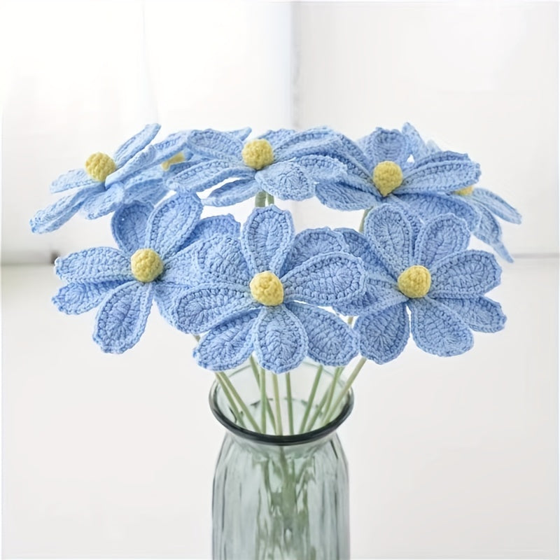 Crochet Knitted Flower Forever Mothers Valentines Teachers Decor