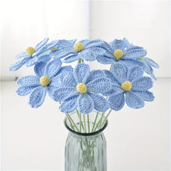 Crochet Knitted Flower Forever Mothers Valentines Teachers Decor