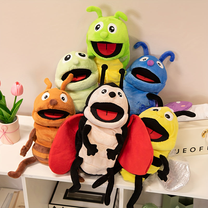 30cm Realistic Plush Insect Hand Puppet - Soft Bee Puppet for Storytelling