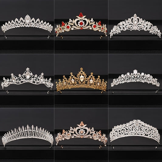 Bridal Tiara Rhinestone Crown Hair Jewelry for Wedding