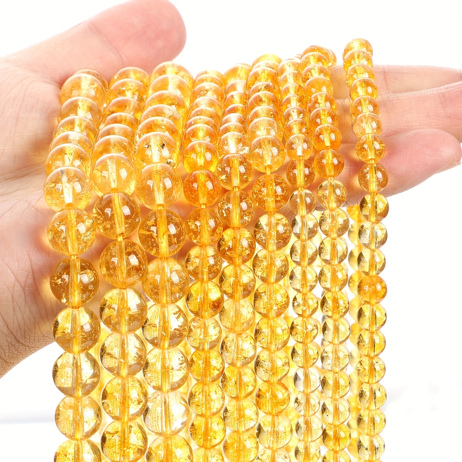 Citrine Natural Stone Beads for Jewelry Making DIY Bracelet Necklace