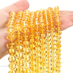 Citrine Natural Stone Beads for Jewelry Making DIY Bracelet Necklace