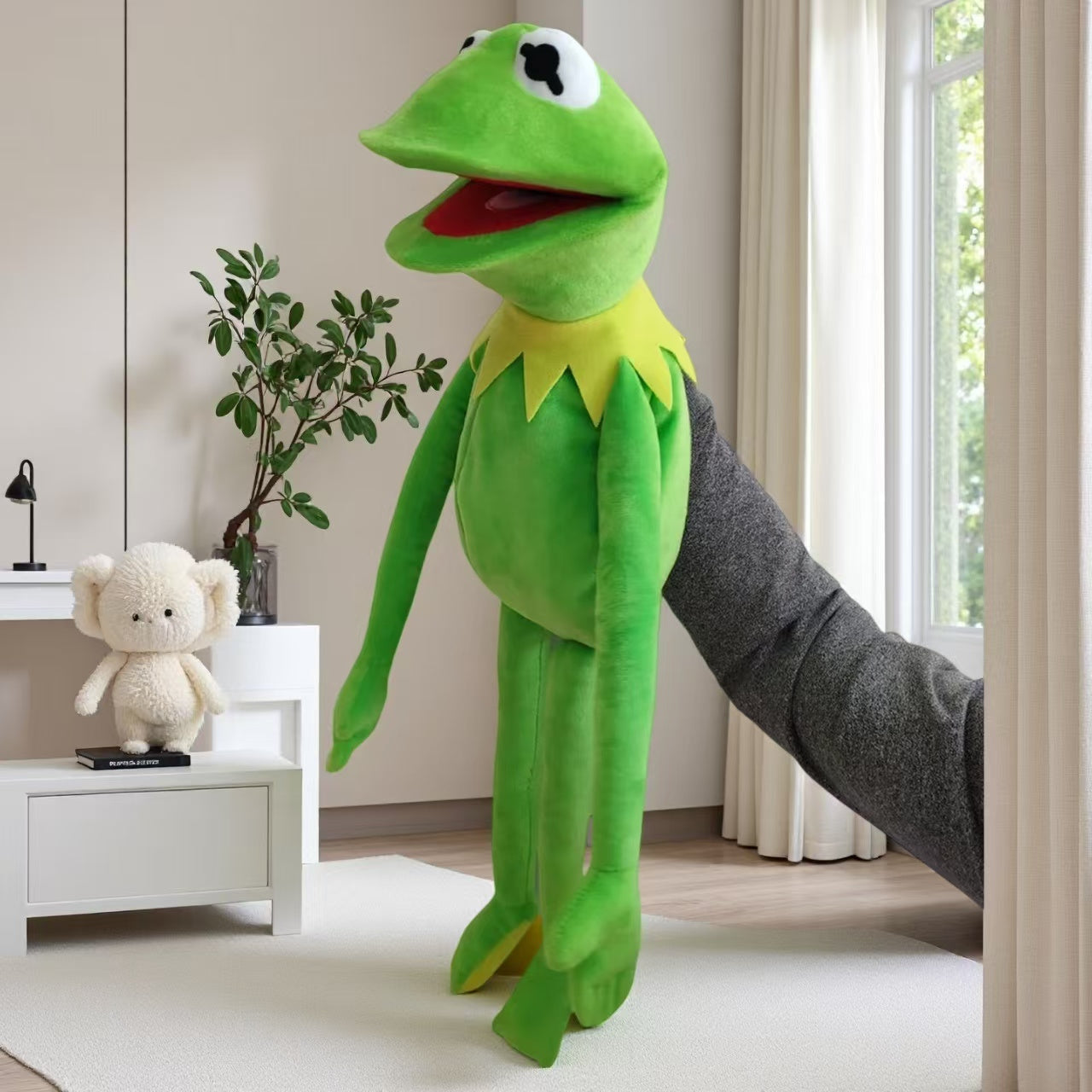 Green Frog Animation Plush Hand Puppet