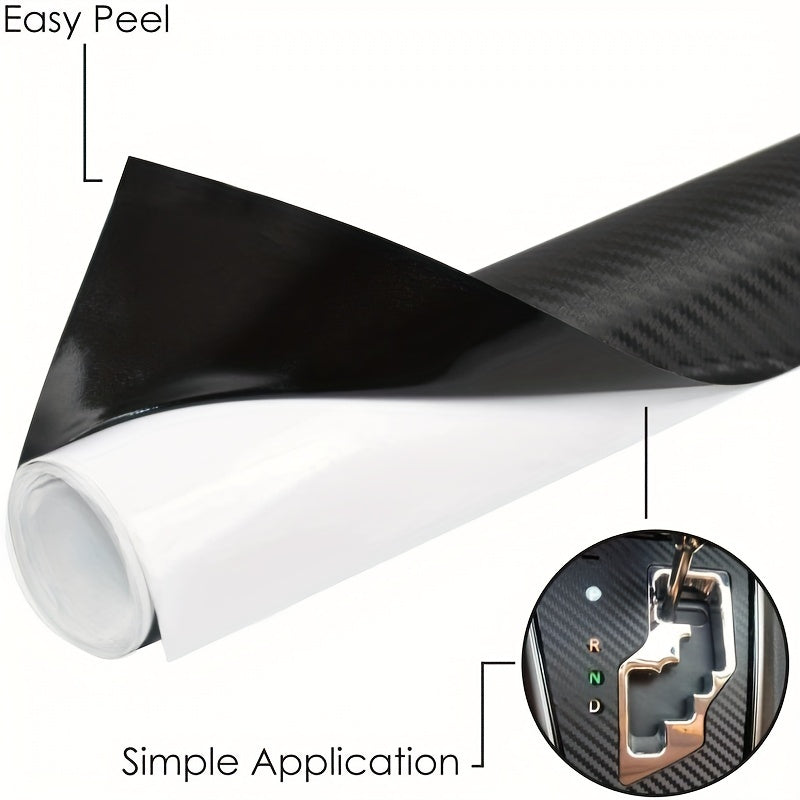 Carbon Fiber Film Waterproof Car Stickers Vinyl Sheet Roll DIY Decals