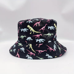 Dinosaur Print Reversible Cotton Bucket Hat