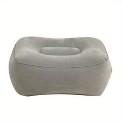 Inflatable Travel Foot Rest Pillow Soft Flocking Flying Relaxation
