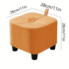 Modern Ottoman Square Ottoman Footrest Shoe Changing Chair