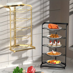 Kitchen Side Dish Plate Storage Rack Vegetabl...
