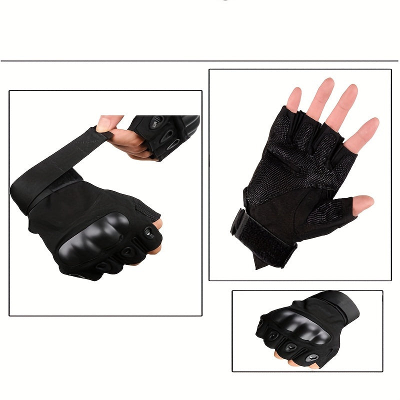 Airsoft Shooting Gloves Hard Knuckle Half Finger Gloves
