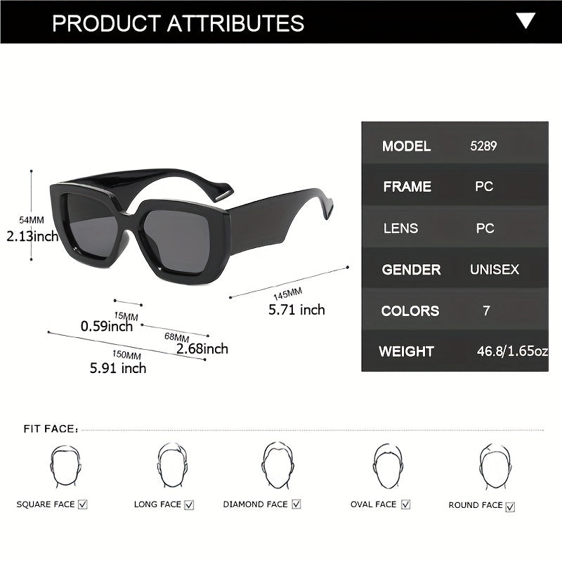 Men's Large Frame Sunglasses Hip Hop Style for Street Photography