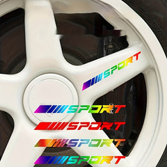 4pcs Multicolour Sport Car Sticker Decal