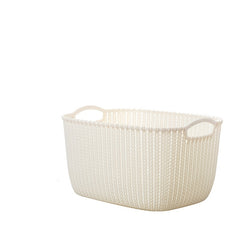 1pc Rattan Woven Basket Desktop Storage Basket Household Organizer
