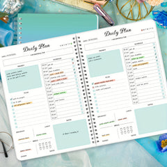 Daily Planner To Do List Notebook With Hourly Schedule Undated Goal Agenda