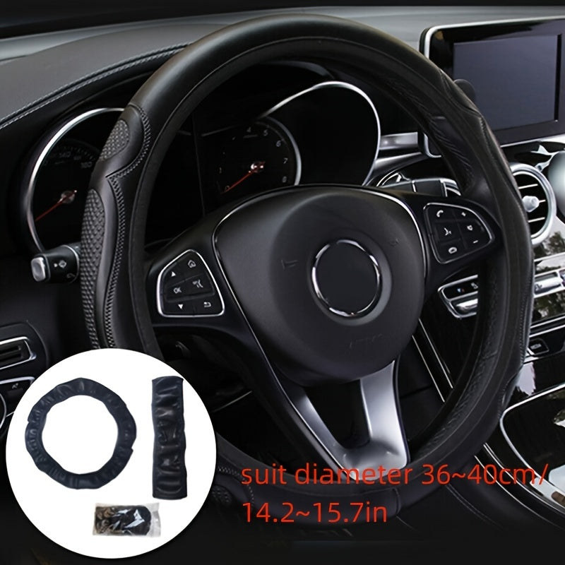 Universal Auto Car Steering Wheel Cover Leather Breathable Anti slip