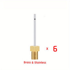 6pcs Brass Ball Pump Needles Heavy Duty Air Pump Needles for Balls