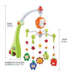 Newborn Crib Bell Rotatable Bedside Rattle Toy