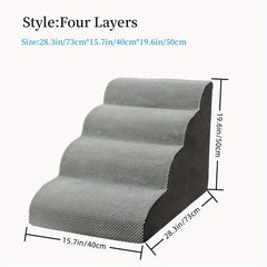 Small Dog Stairs Ramp Climbing Steps Cat Portable Dog Stairs