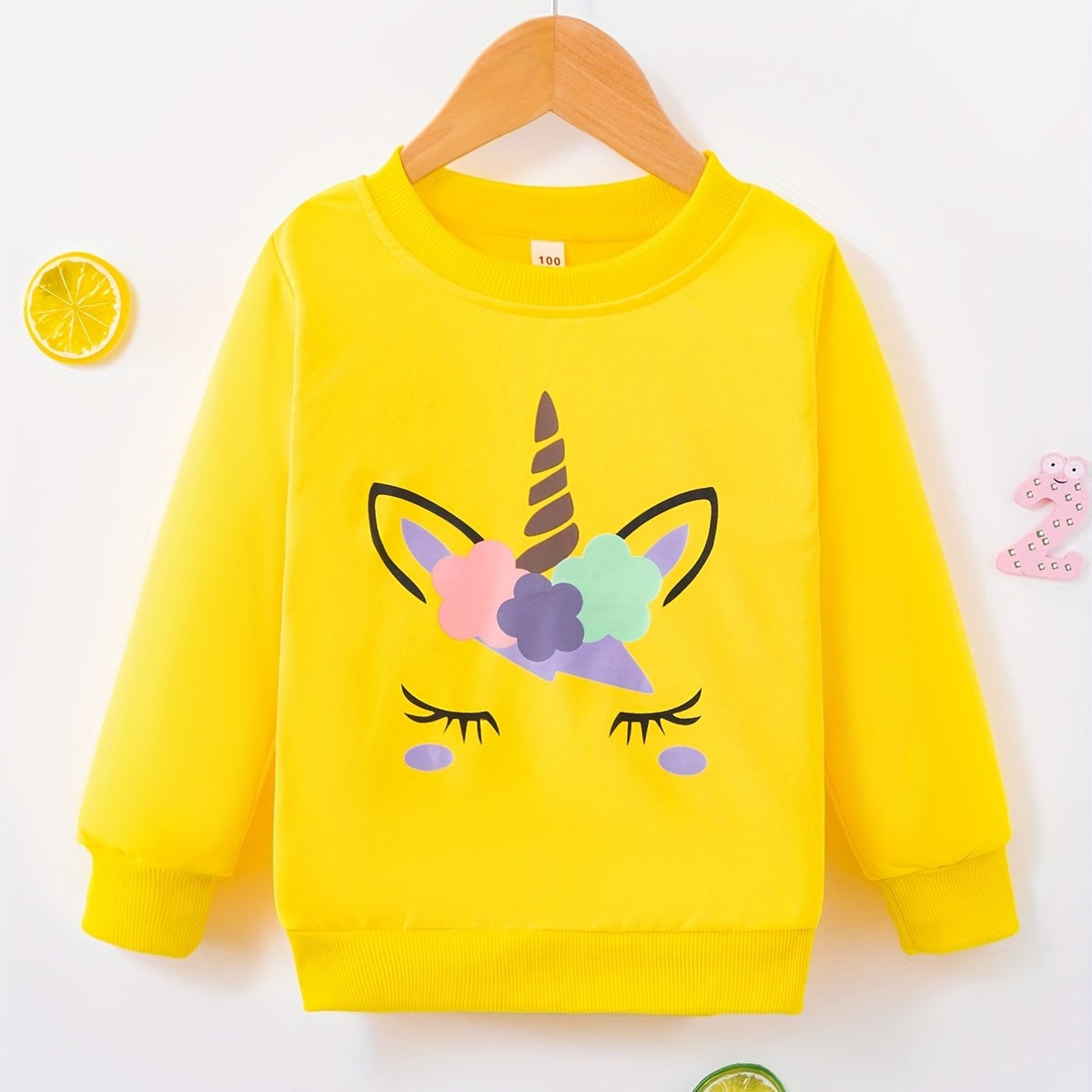 Dream Unicorn Girls Crew Neck Long Sleeve Pullover Sweatshirt