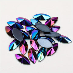 30pcs Colorful Horse Eye Rhinestone Charms for DIY Jewelry Making
