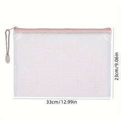 100pcs Mesh File Bag Waterproof Office School Travel Bag