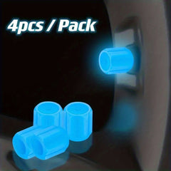 4pcs Luminous Valve Caps for a Shiny Vehicle