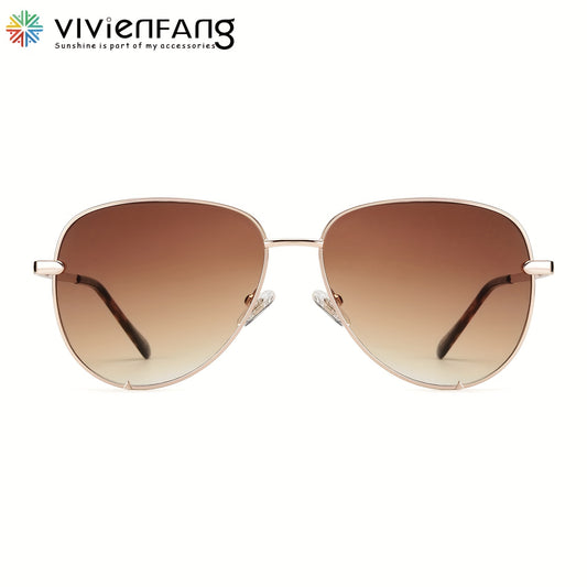VIVIENFANG Men's Vintage Oversized Aviator Sunglasses