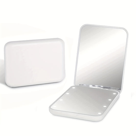 Compact Mirror with Light 2-Sided Magnetic Switch Makeup Mirror