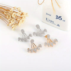 Fan Shaped Back Hanging Earrings