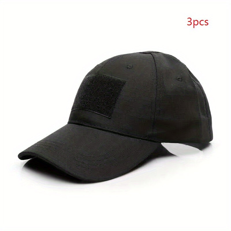 3pcs Camo Military Fans Training Cap Adjustable Sunscreen Baseball Cap
