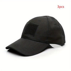 3pcs Camo Military Fans Training Cap Adjustable Sunscreen Baseball Cap