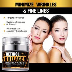 Collagen & Retinol Cream Face Moisturizer with Hyaluronic Acid