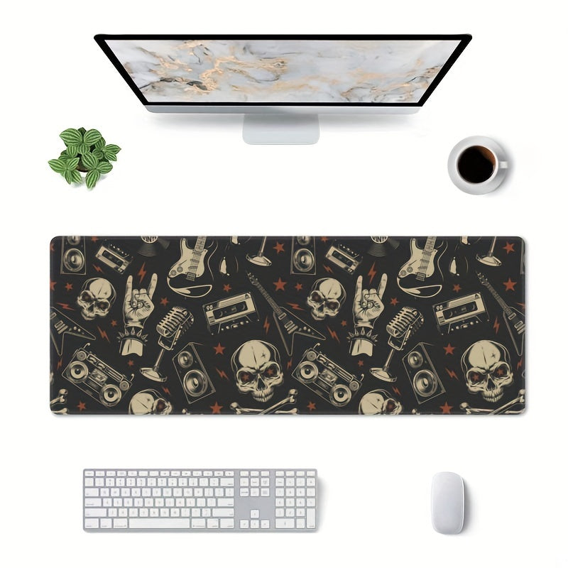Skull Mouse Pad Gaming Mouse Pad 31.5x11.8 Non Slip Rubber Base