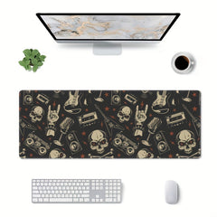 Skull Mouse Pad Gaming Mouse Pad 31.5x11.8 Non Slip Rubber Base