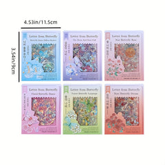 10pcs Flowers Rose Plant Moon Star Butterfly Stickers for DIY Scrapbooking